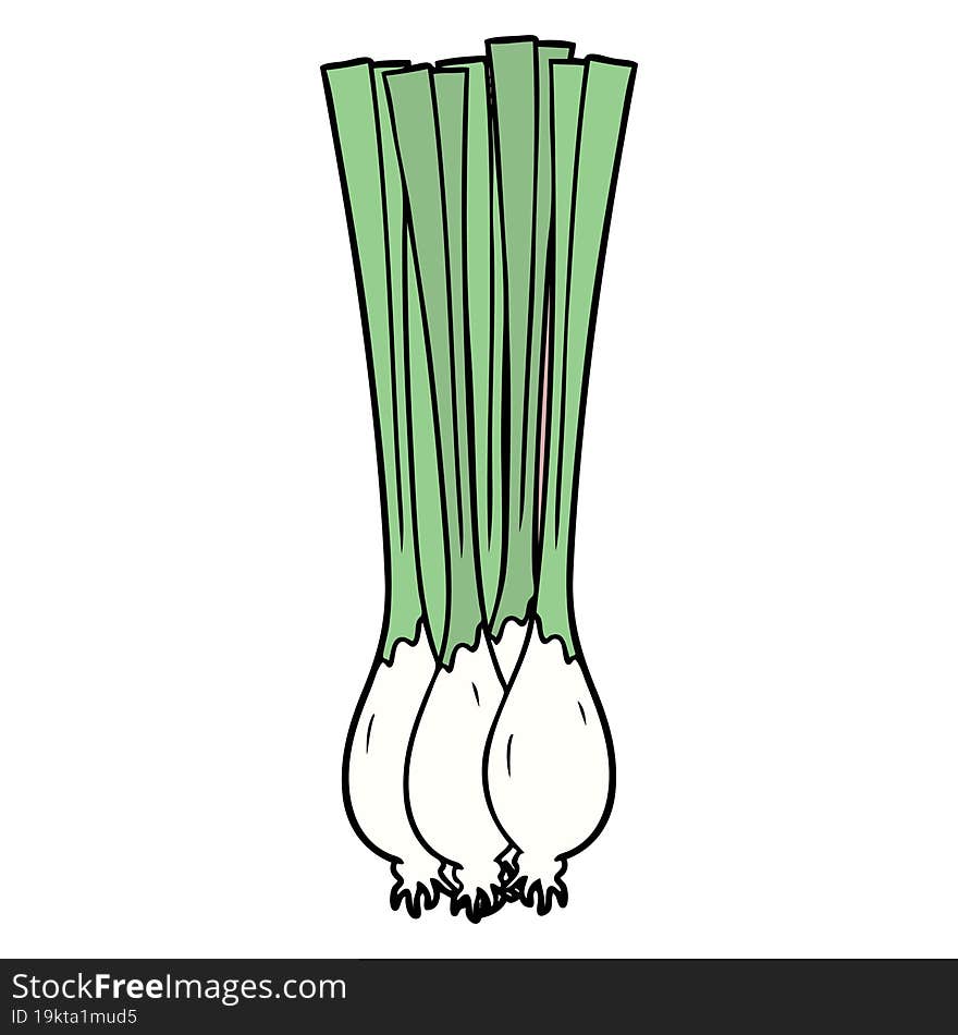 cartoon spring onions. cartoon spring onions