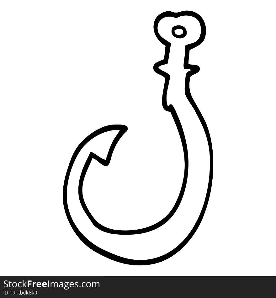 line drawing cartoon hook