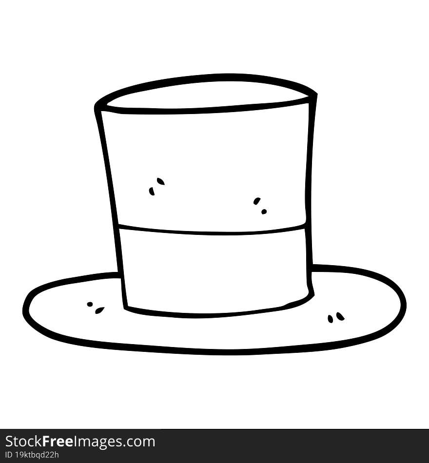 cartoon top hat