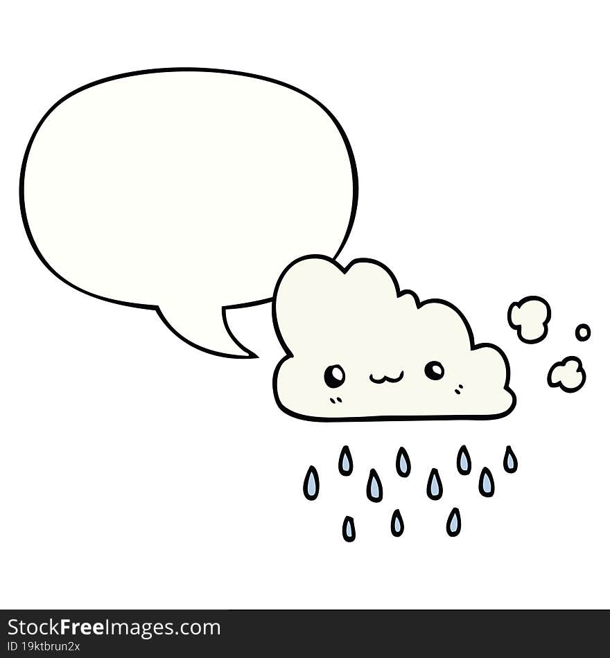 cartoon storm cloud with speech bubble. cartoon storm cloud with speech bubble