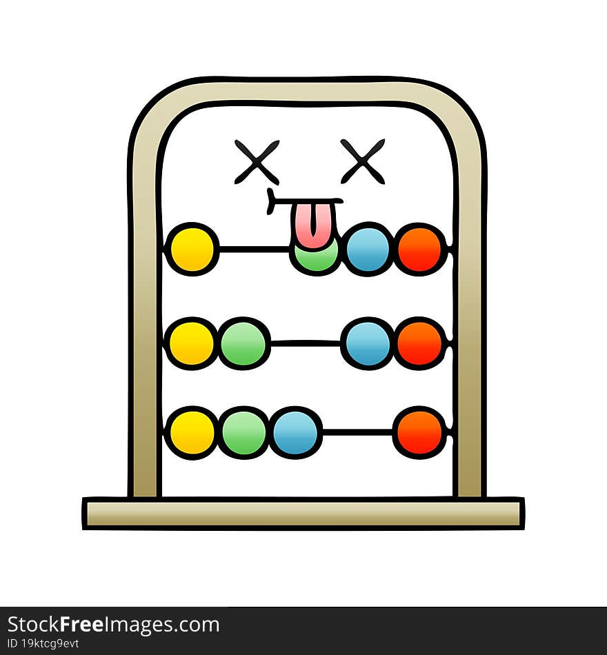 gradient shaded cartoon abacus