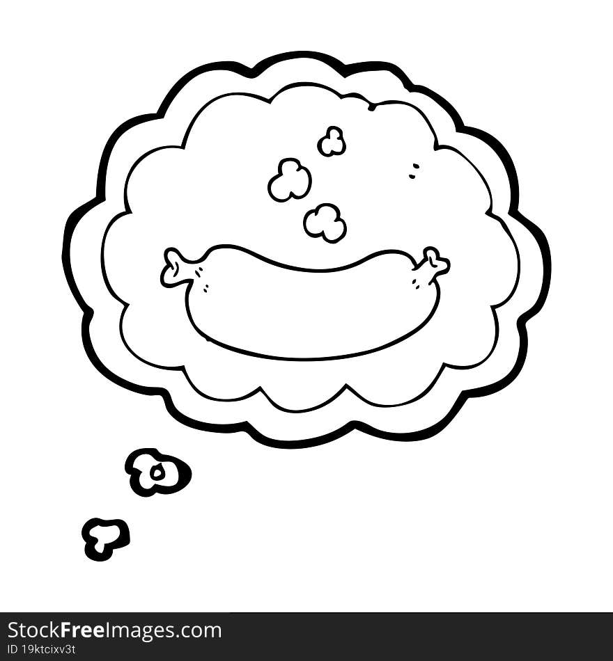 thought bubble cartoon hot sausage