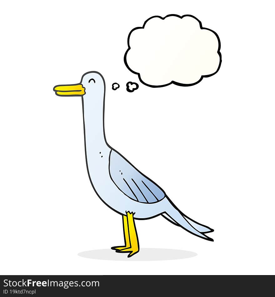 Thought Bubble Cartoon Bird