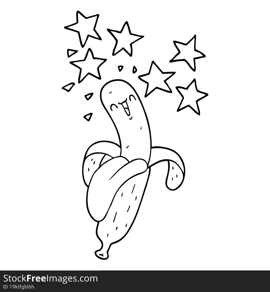 cartoon magic banana