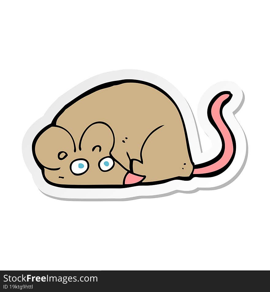 sticker of a cartoon mouse