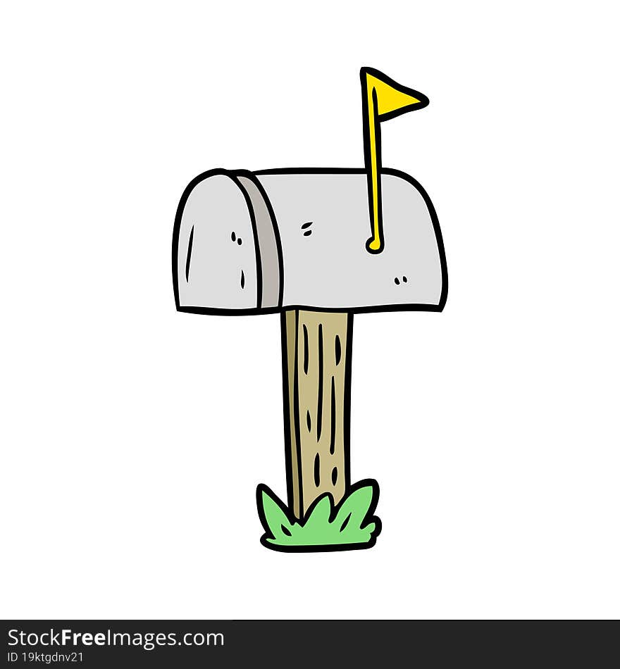 cartoon mailbox. cartoon mailbox