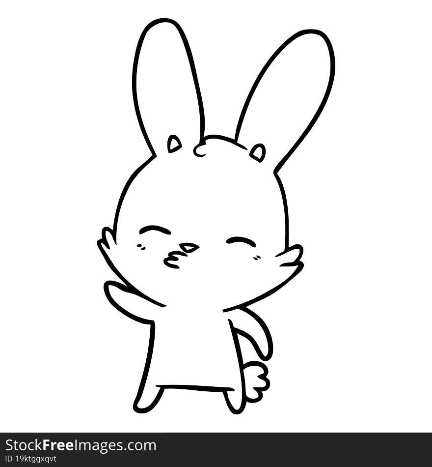 curious bunny cartoon. curious bunny cartoon