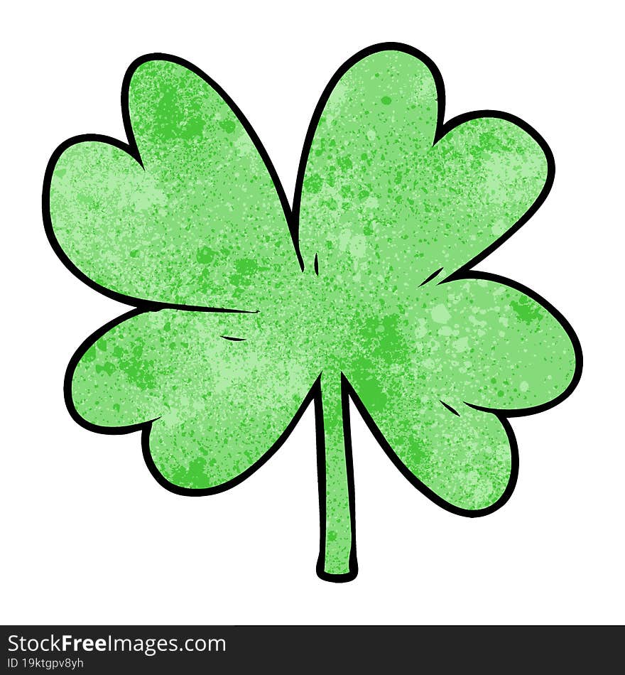 cartoon four leaf clover. cartoon four leaf clover