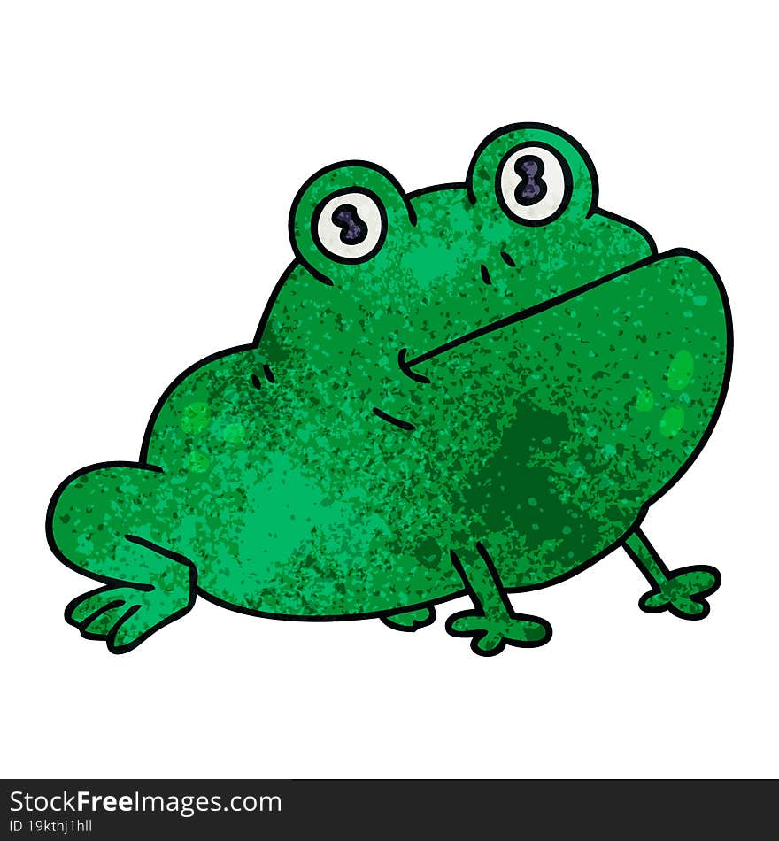 quirky hand drawn cartoon frog