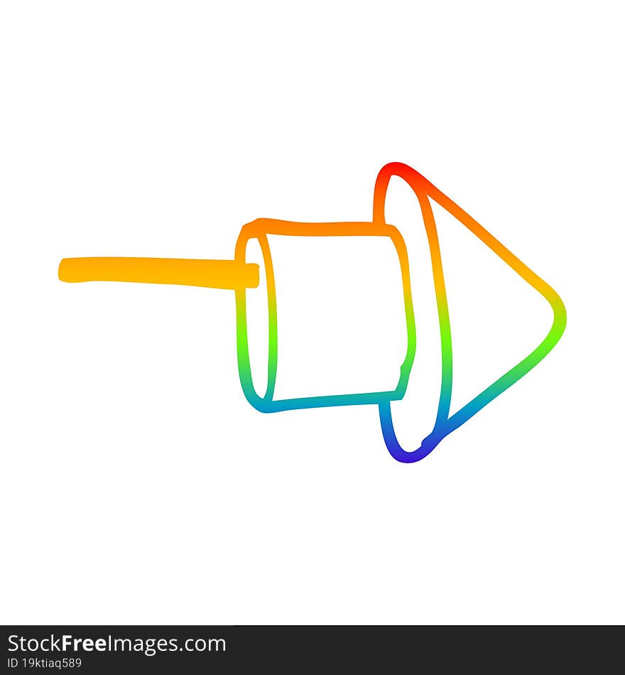 rainbow gradient line drawing cartoon firework