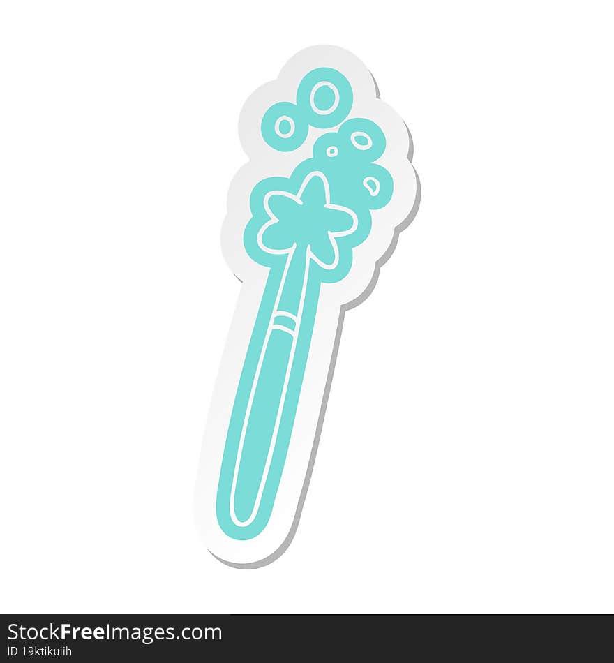 cartoon sticker of a magic wand