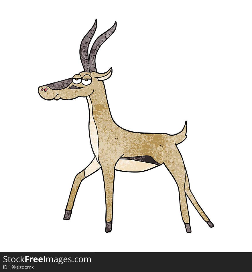 textured cartoon gazelle