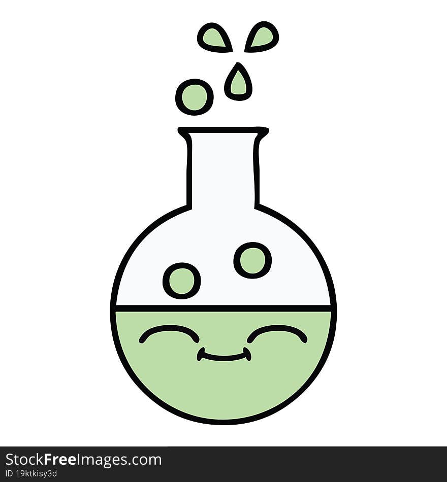 Cute Cartoon Test Tube