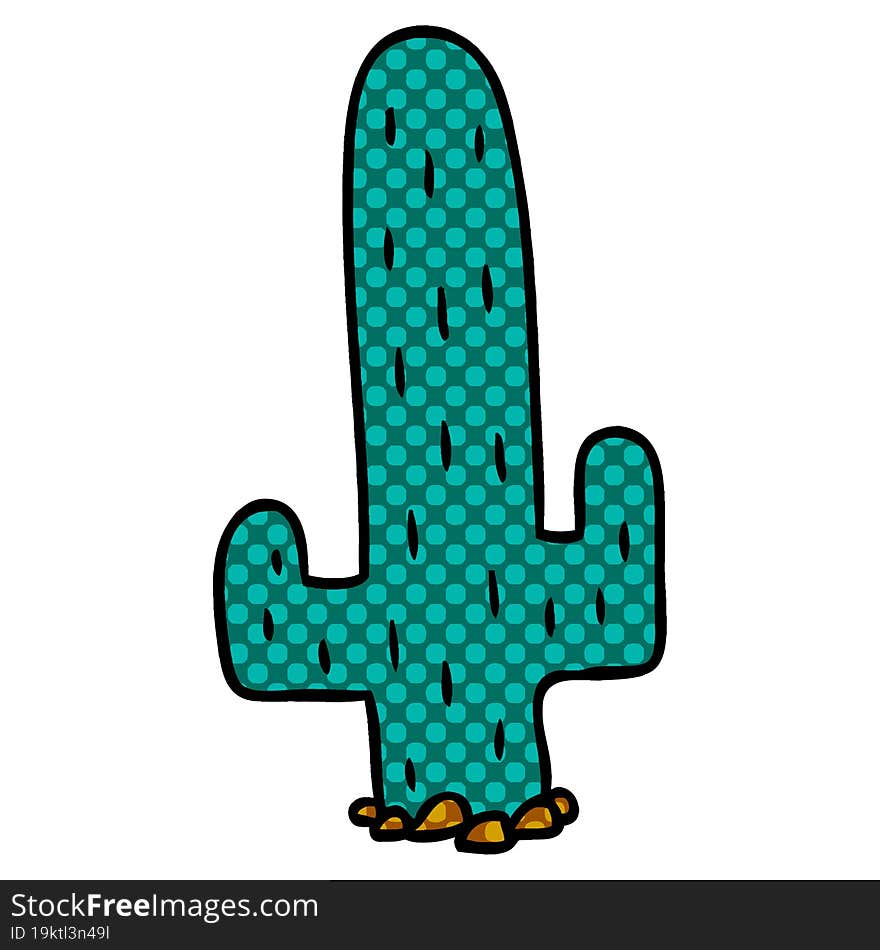 hand drawn cartoon doodle of a cactus