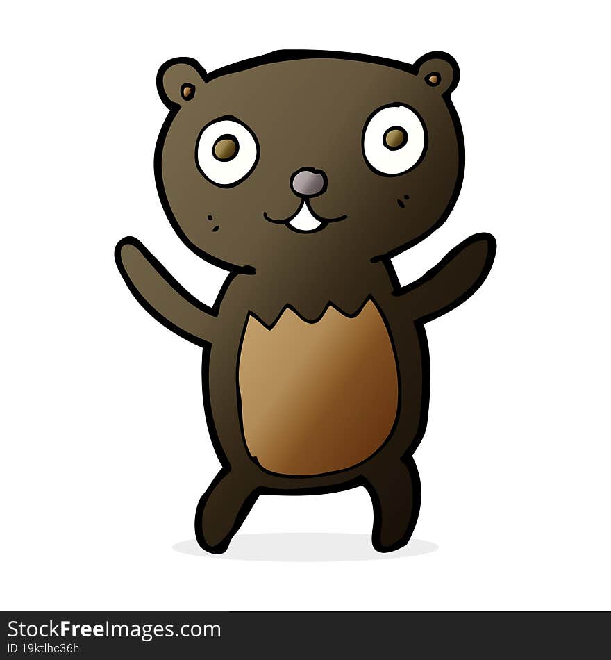 cartoon black bear cub