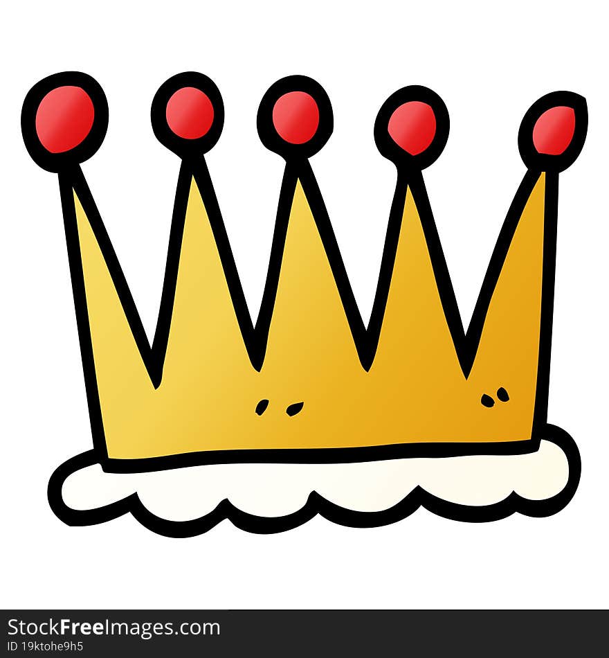 simple cartoon doodle crown