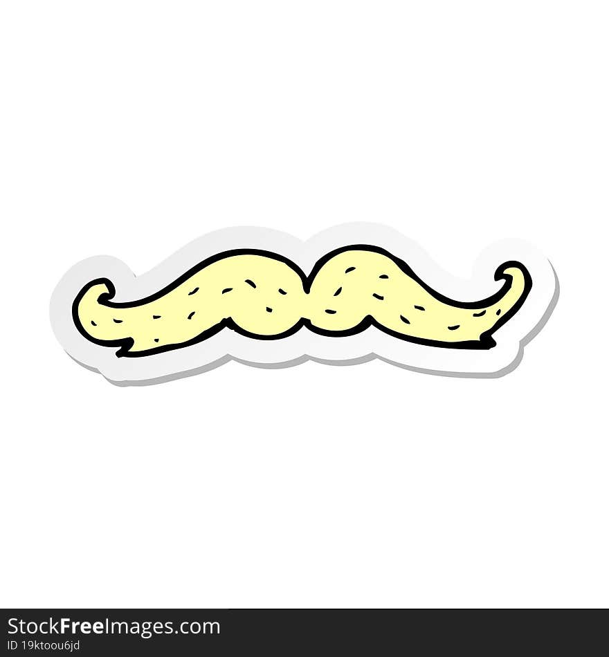 sticker of a cartoon mustache