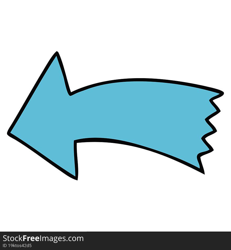 Quirky Hand Drawn Cartoon Arrow