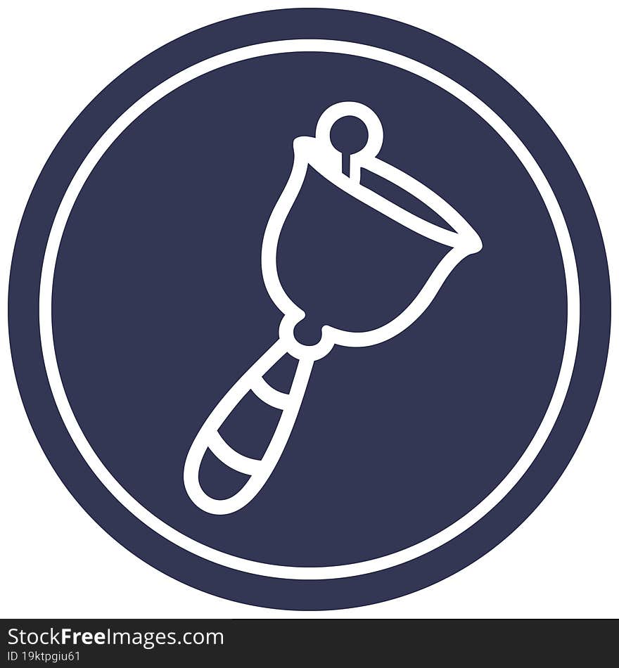 hand bell circular icon symbol