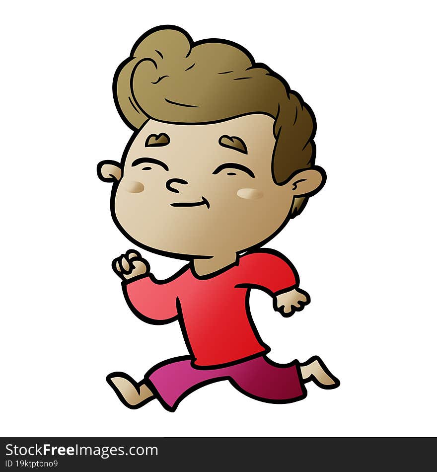 running cartoon man. running cartoon man