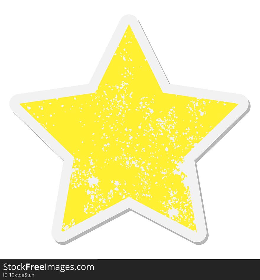 star shape grunge sticker