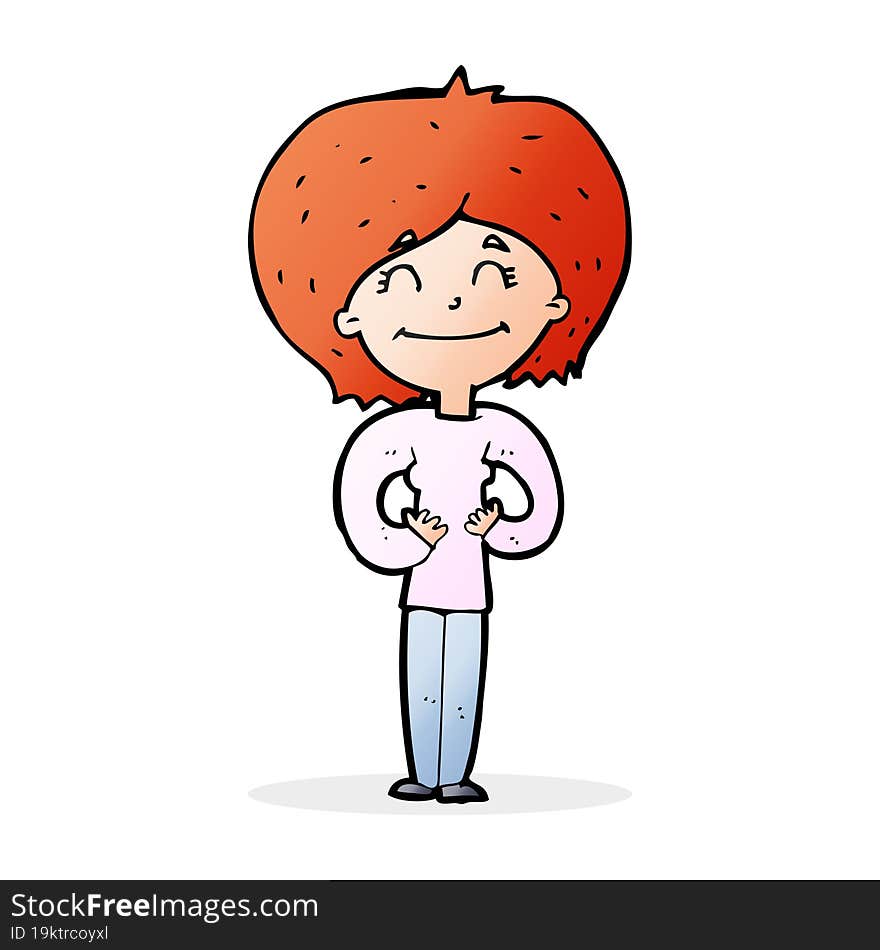 Cartoon Happy Woman