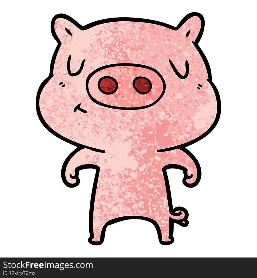 cartoon content pig. cartoon content pig