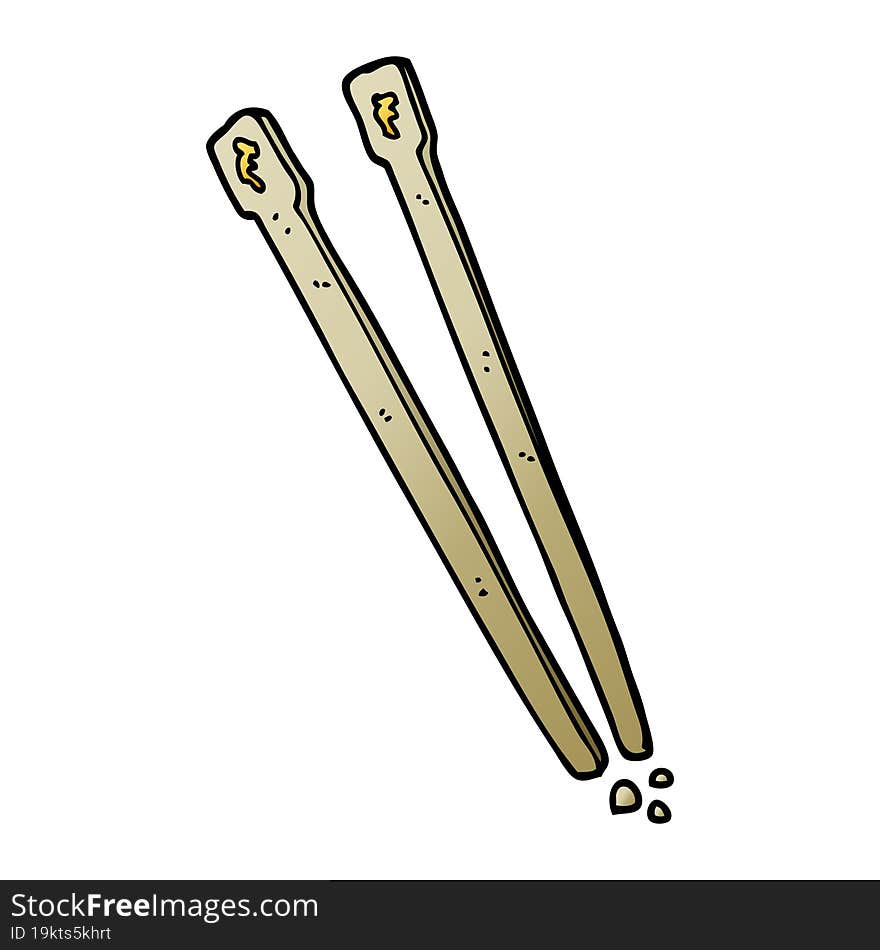 Cartoon Doodle Wooden Chopsticks