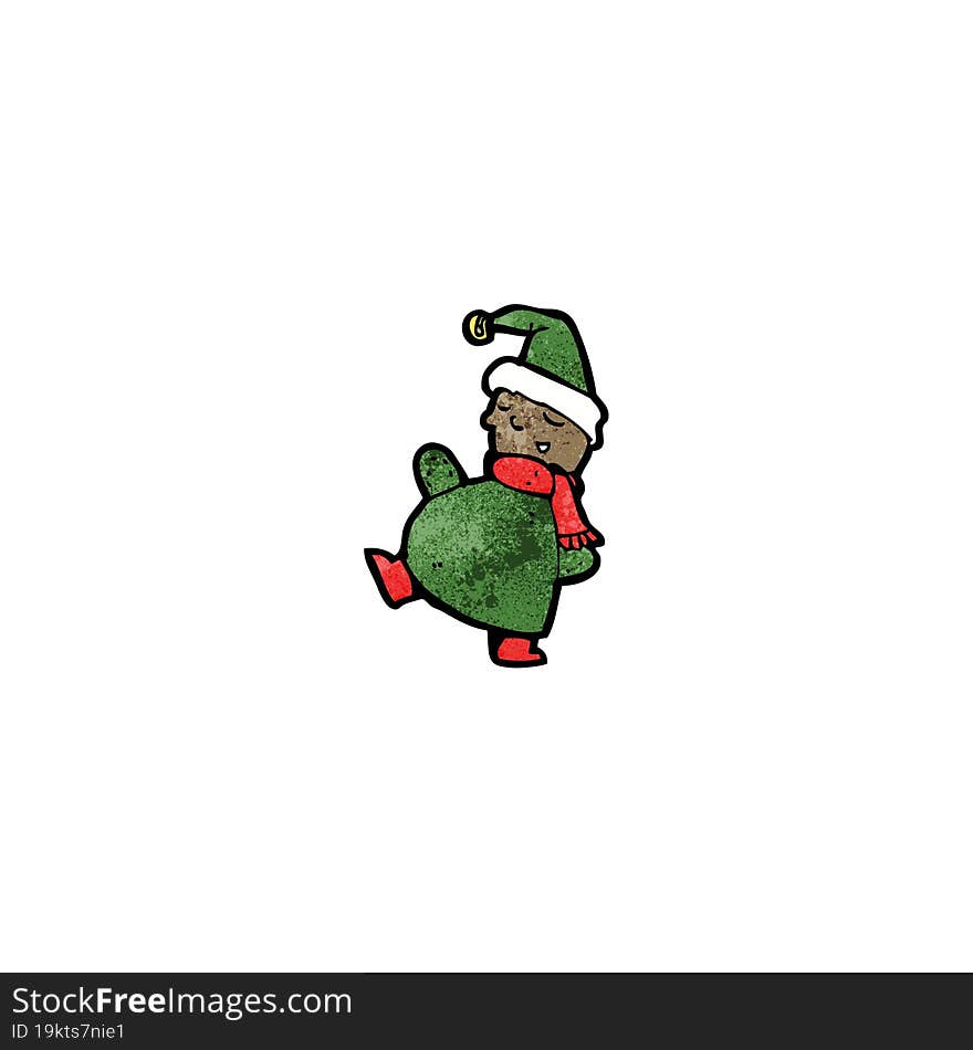 cartoon christmas elf