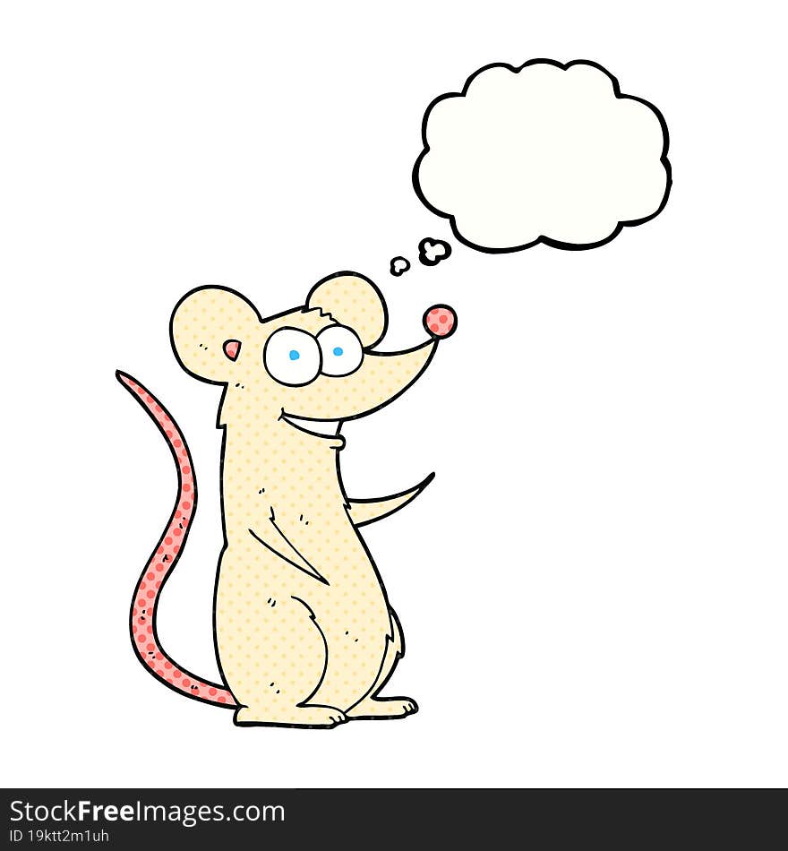 thought bubble cartoon happy mouse