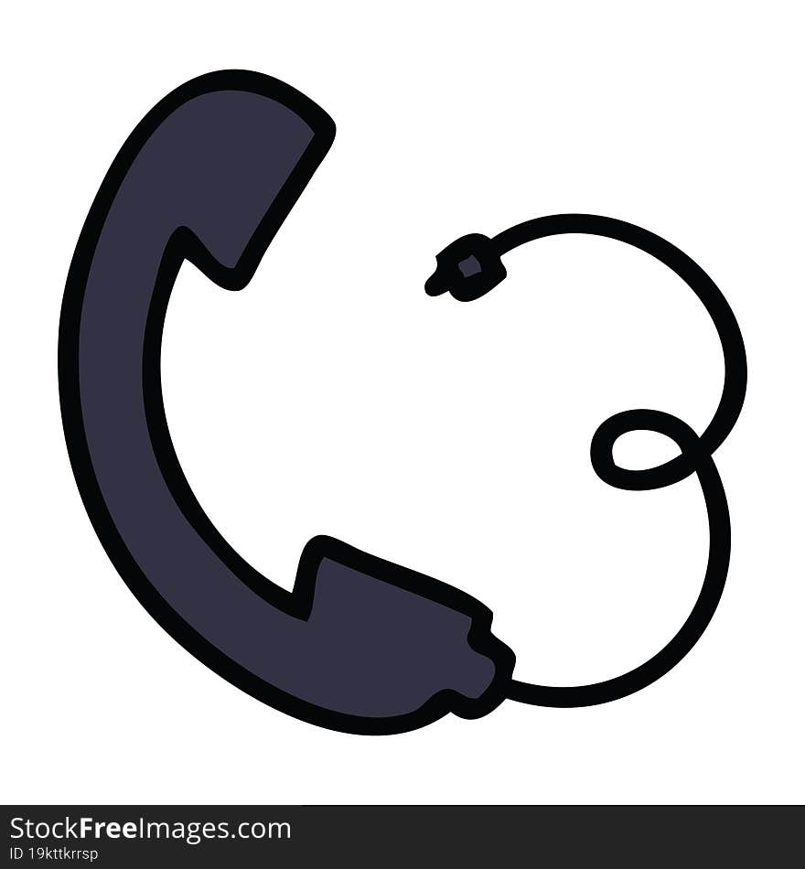 Cute Cartoon Telephone Handset