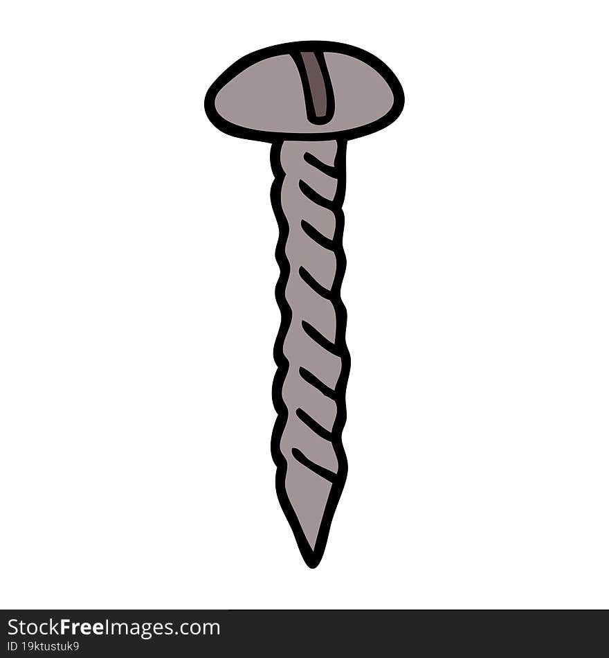 cartoon doodle metal screw