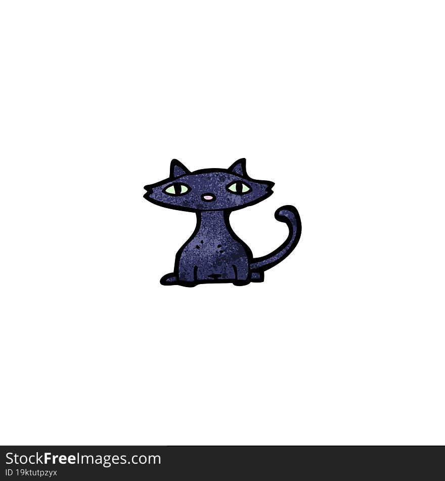 cartoon black cat