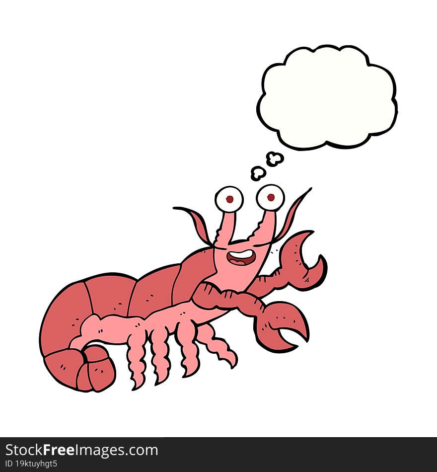 Thought Bubble Cartoon Lobster