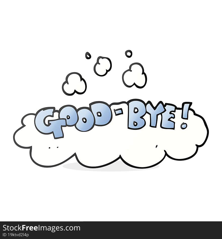 cartoon good-bye symbol