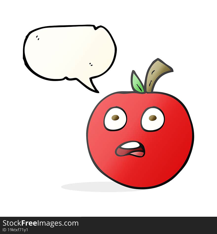 freehand drawn speech bubble cartoon tomato