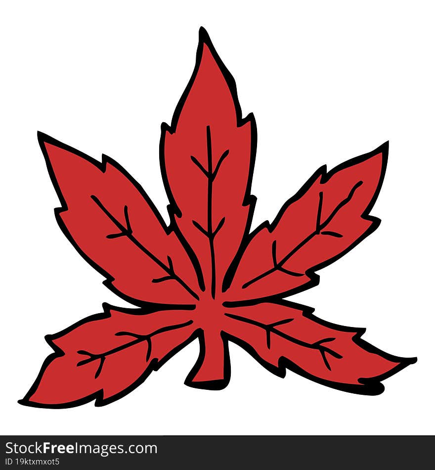 Cartoon Marijuana Leaf