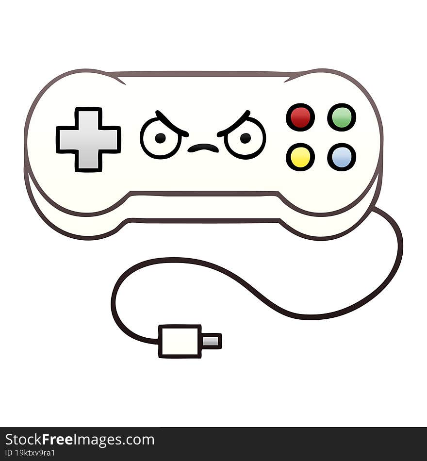 Gradient Shaded Cartoon Game Controller