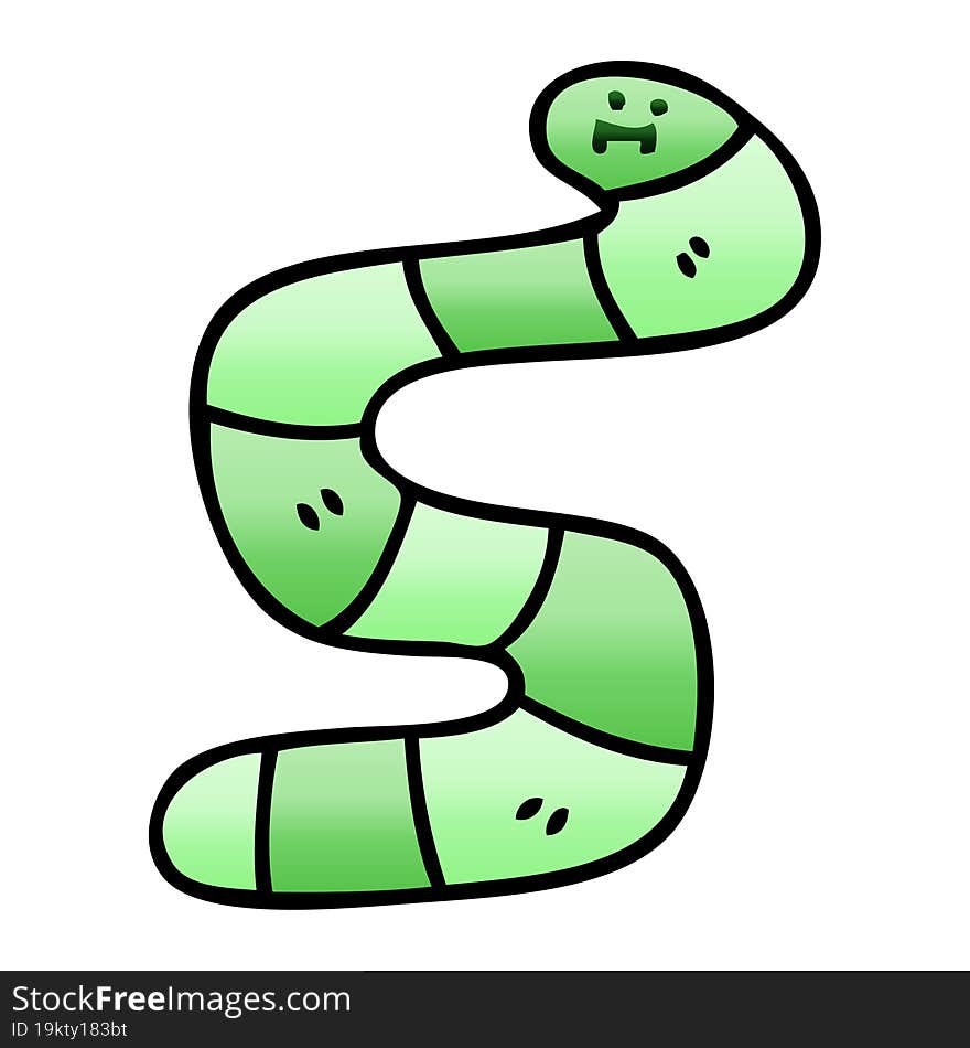 gradient shaded quirky cartoon snake. gradient shaded quirky cartoon snake