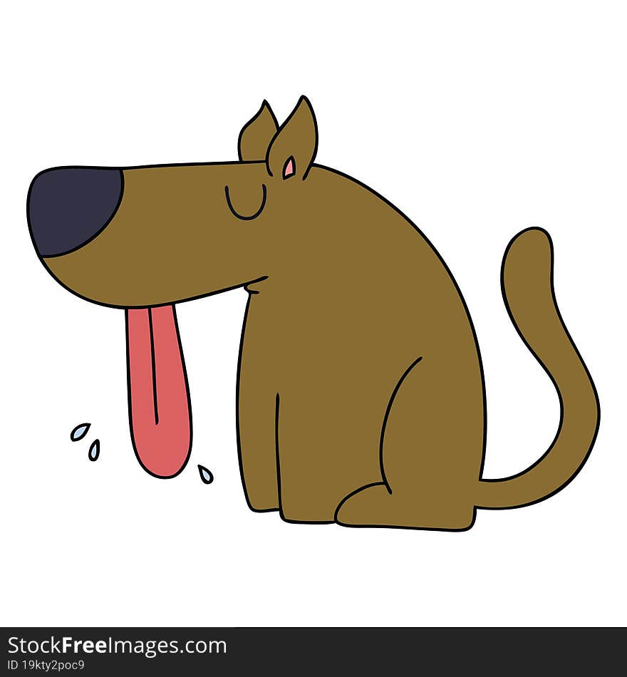 quirky hand drawn cartoon dog