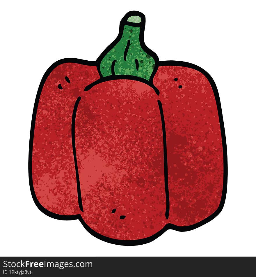 cartoon doodle organic pepper