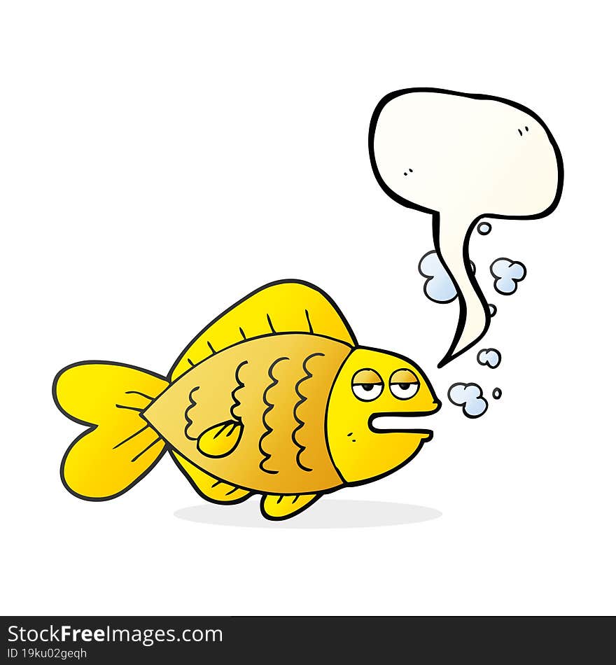 Speech Bubble Cartoon Funny Fish