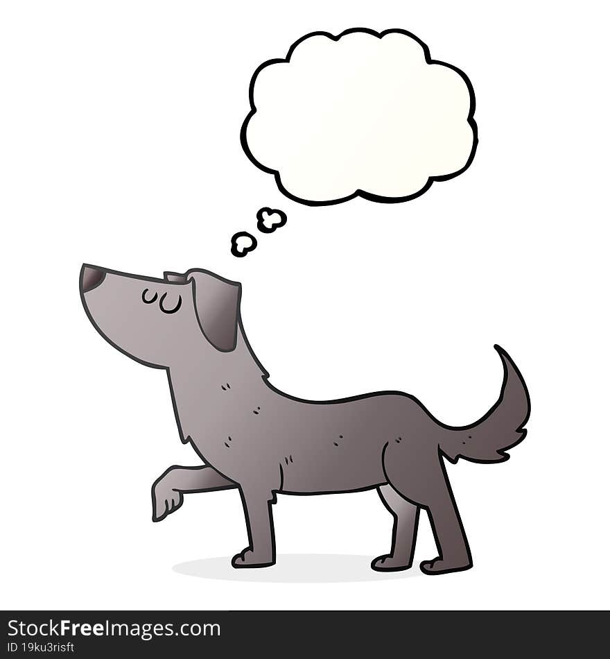 Thought Bubble Cartoon Dog