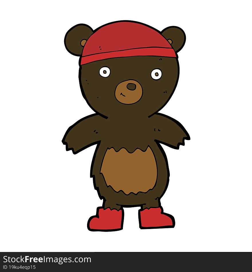 Cartoon Cute Black Bear