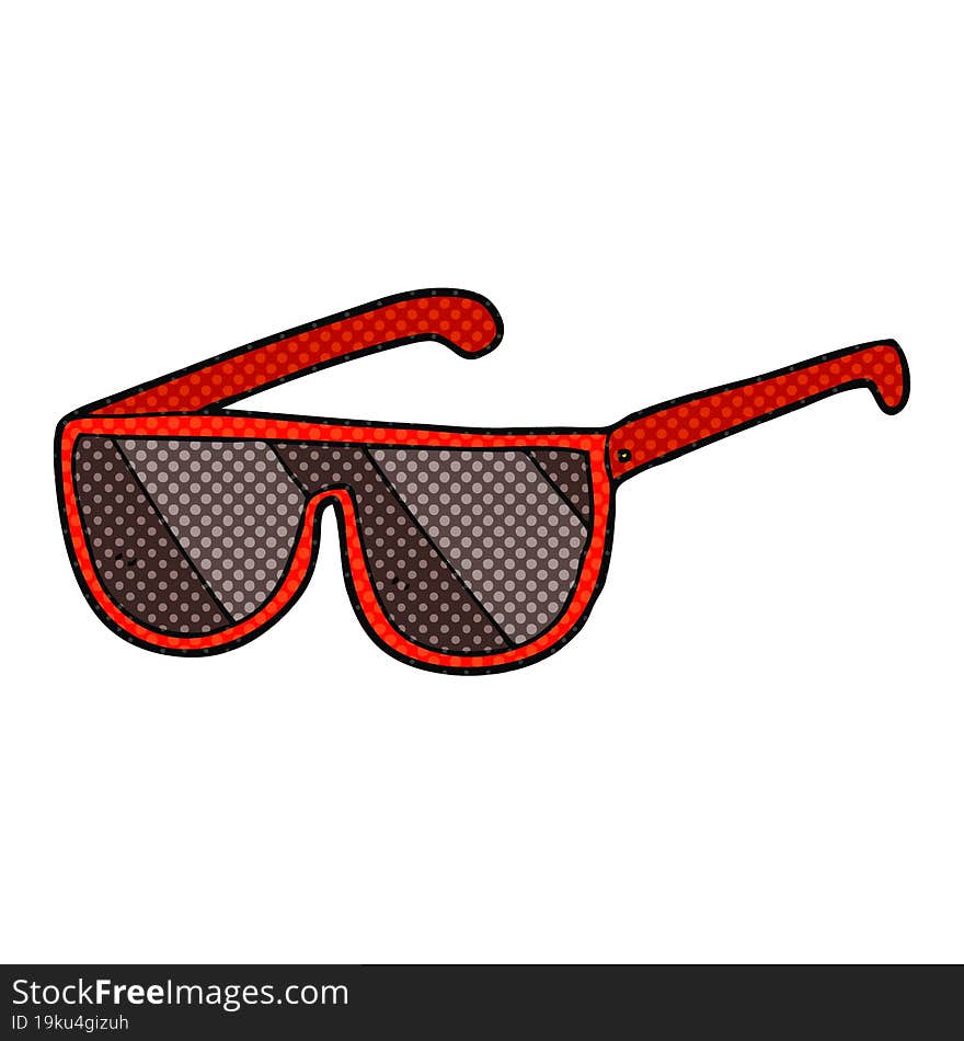 freehand drawn cartoon sunglasses