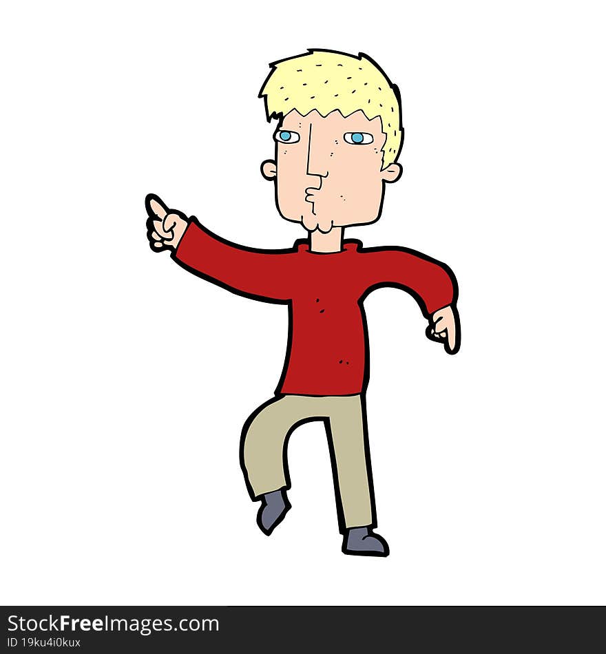 cartoon dancing man