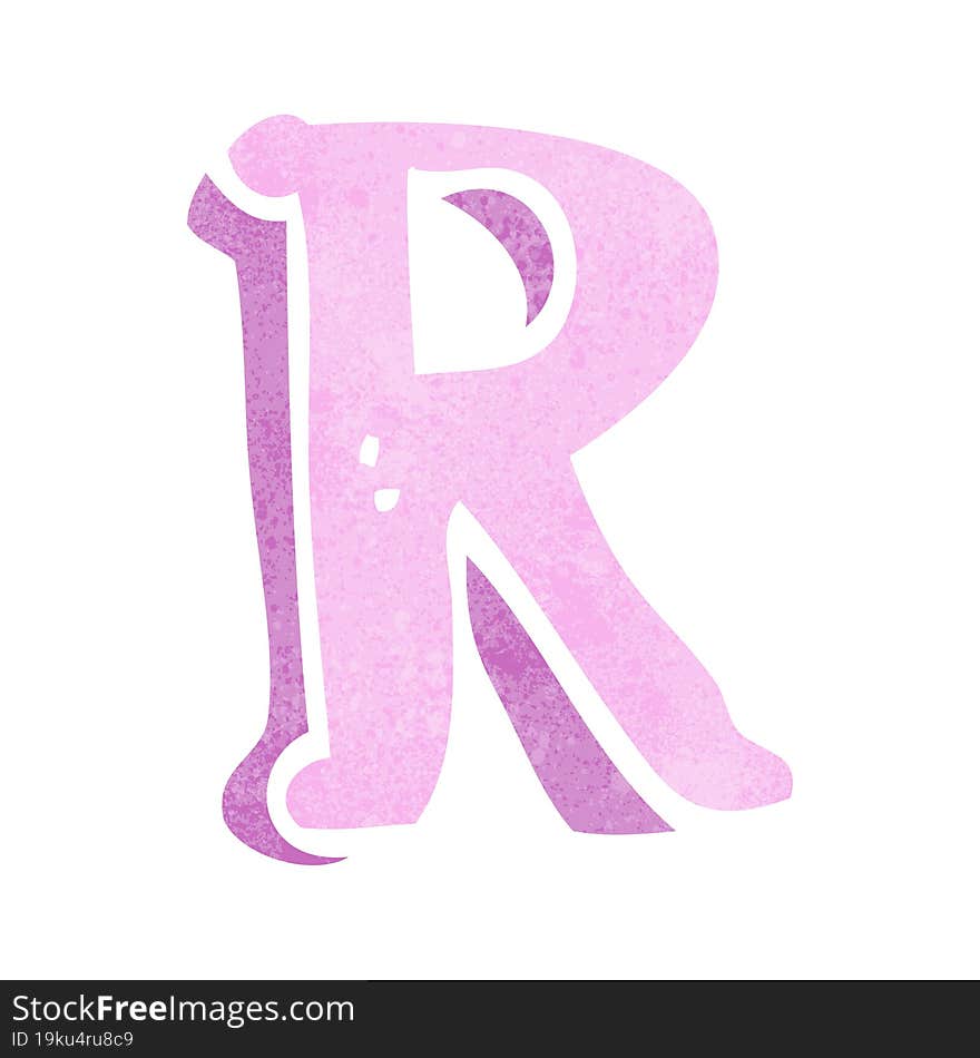 cartoon letter R