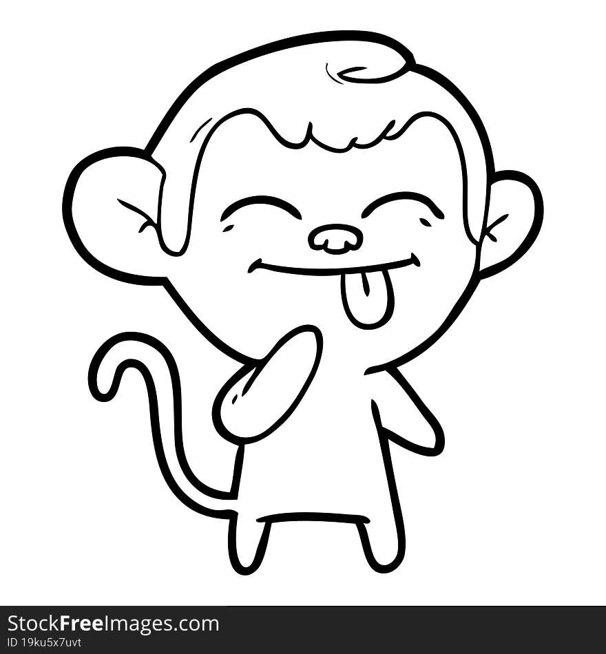 funny cartoon monkey. funny cartoon monkey