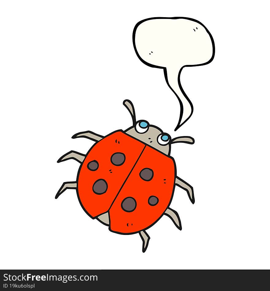 speech bubble cartoon ladybug