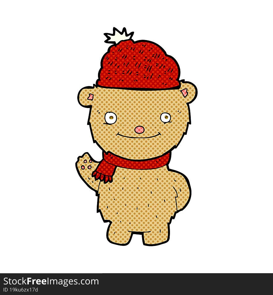 cartoon bear in hat